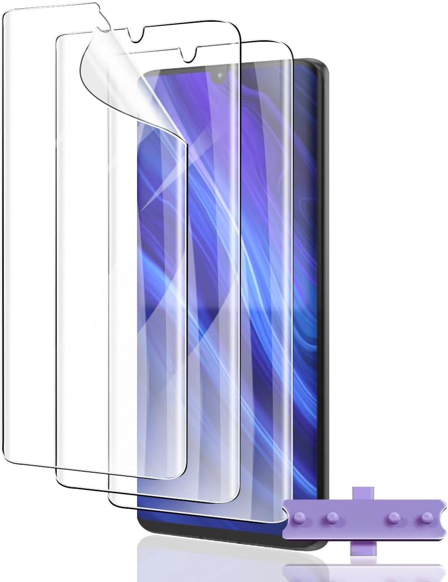 Compatibel met Huawei P30 Pro, krasbestendig, luchtbelvrij, 3 stuks, HD, transparant, zacht, TPU voor Huawei P30 Pro