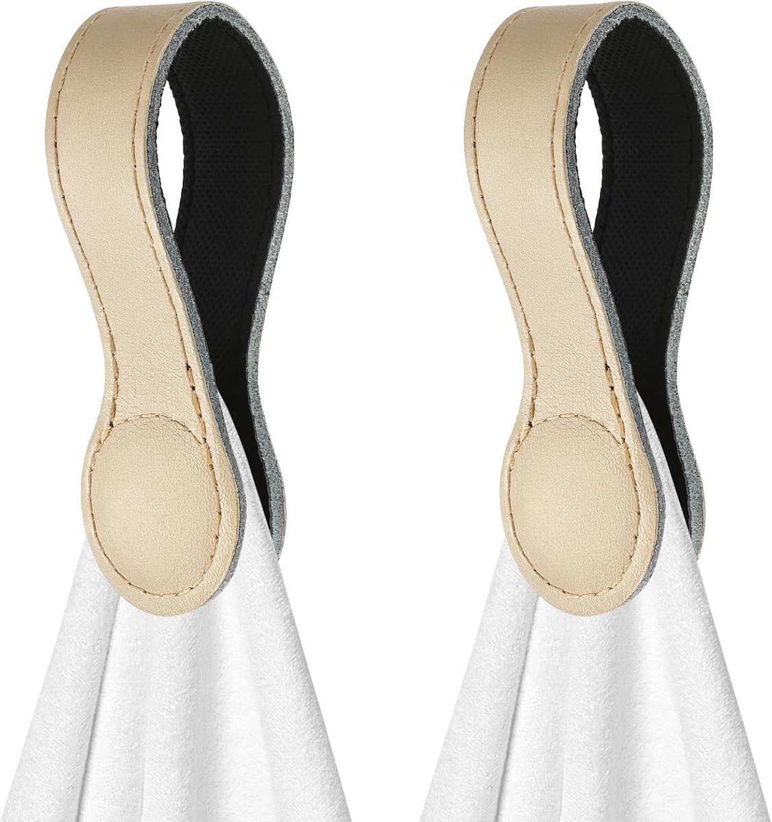 2 stuks magnetische handdoekclips, handdoekhouder leer