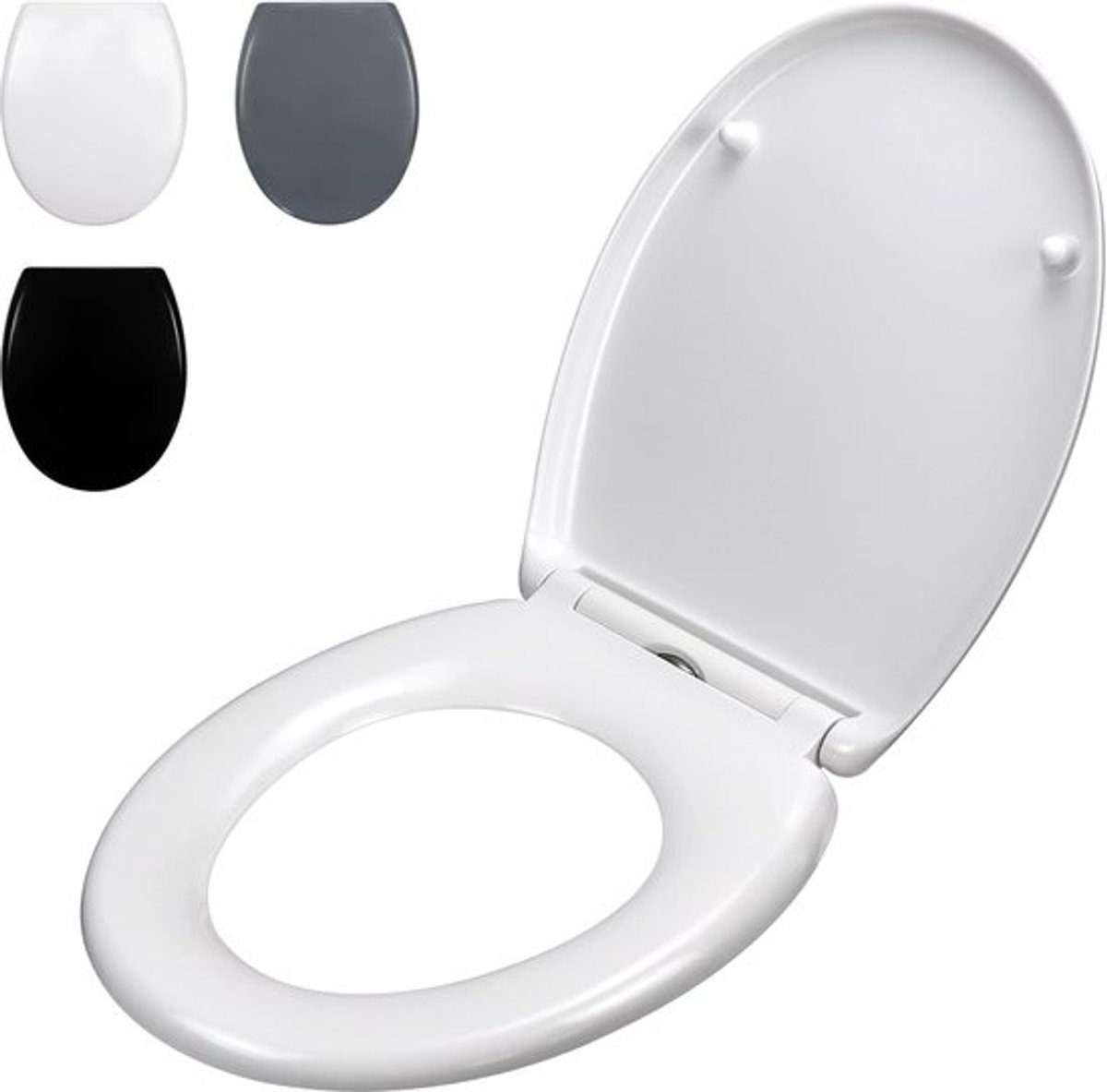 Toiletzitting O-vorm - Softclose & Quick Release - Urea-Duroplast - Wit