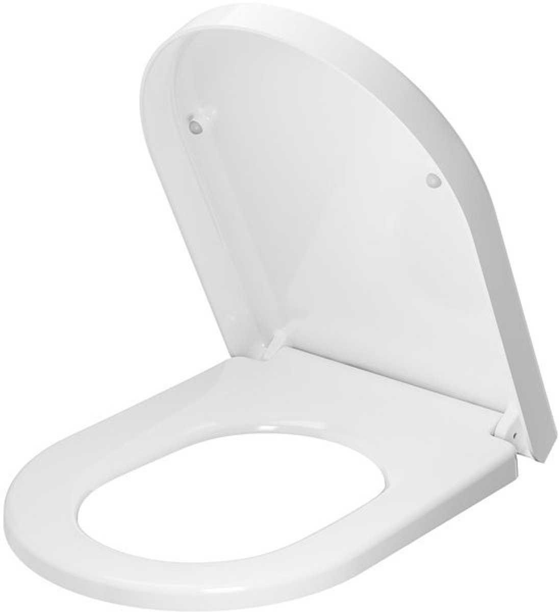 WC-bril Kunststof - Softclose, Quick-release & Eenvoudige reiniging - D-vormig Langwerpig - Wit 45.7x3
