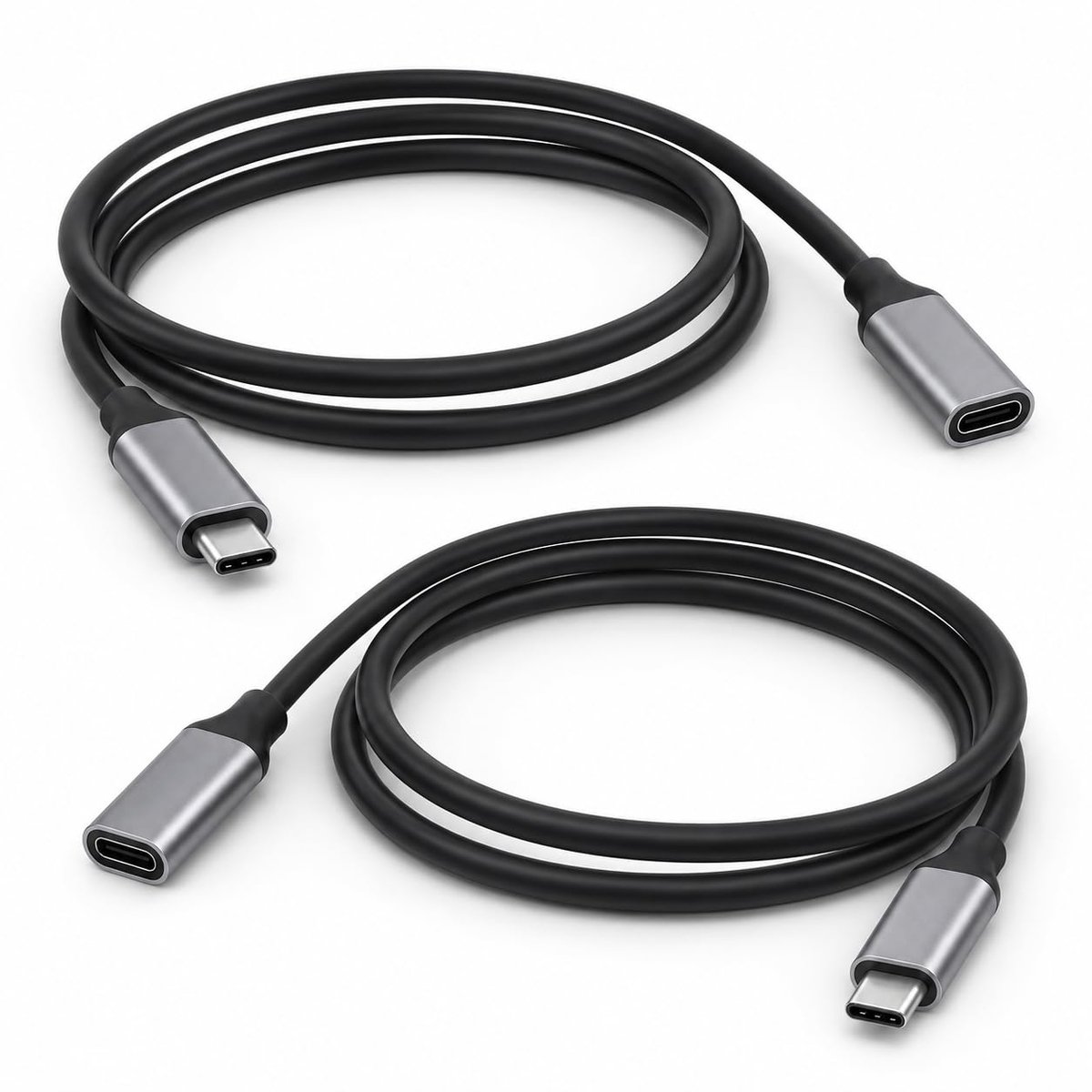 USB C verlengkabel 1m - mannelijke naar vrouwelijke aansluiting - 10Gbps hoge snelheid - ShopVlot
