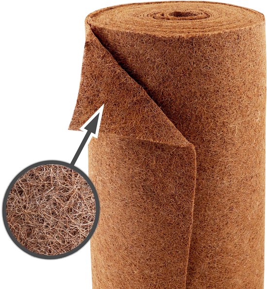 90 m Kokos contactgeluidsisolatie 600 g/m² - Natuurvezelmat 3,5 mm, 1 m breed - Warmte- en geluidsisolatie — afbeelding 3