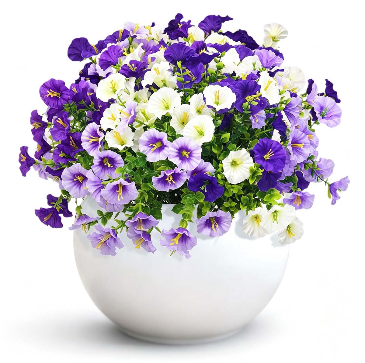 Flintry Deze decoratieset met kunstbloemen is wellicht precies wat u zoekt. 8 stuks (3 paars + 3 lichtpaars + 2 wit)