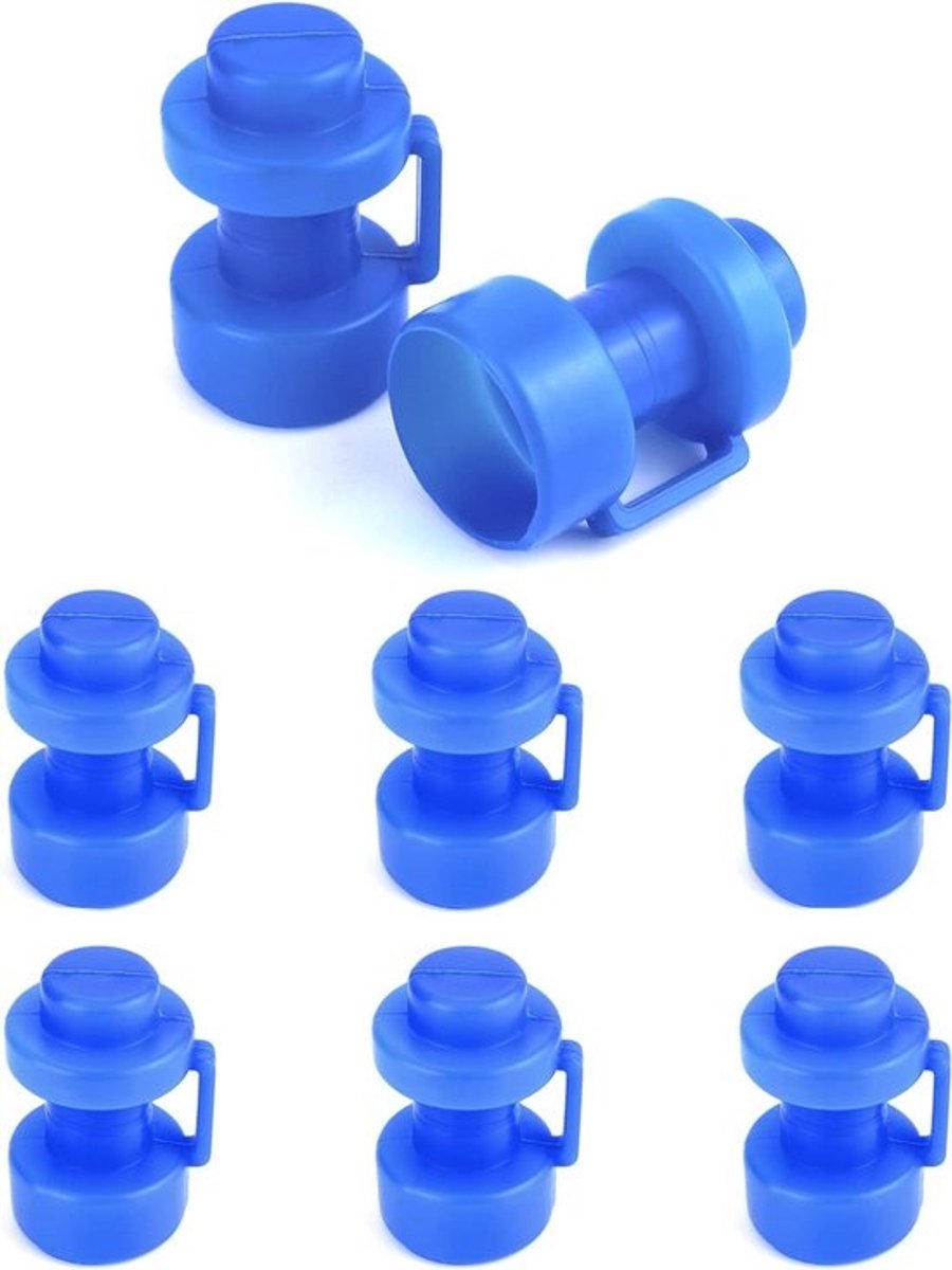 Trampoline eindkappen set van 8, Ø 25 mm, reserveonderdelen voor veiligheid net, blauw