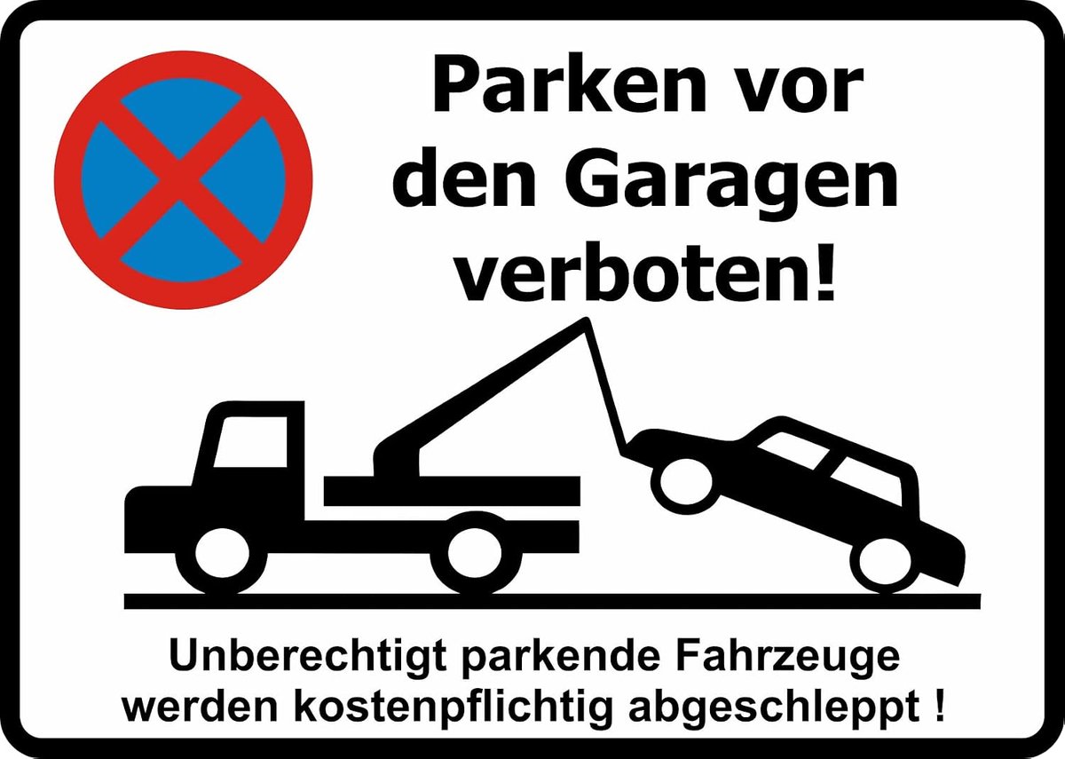 Parkeren Voor de Garages verboden! Gelieve Freihalten grondstuk sticker parkeren verboden vinyl schild zelfklevende kaart sticker TK- 028