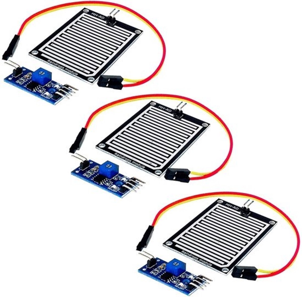 3x Regensensor Module met Analoge en Digitale Uitgang - Voor Arduino en Microcontrollers