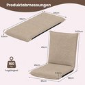 Afmetingen: 99x44x9,5 cm (plat), 58x45x53,5 cm (rechtop). Draagvermogen 160 kg.