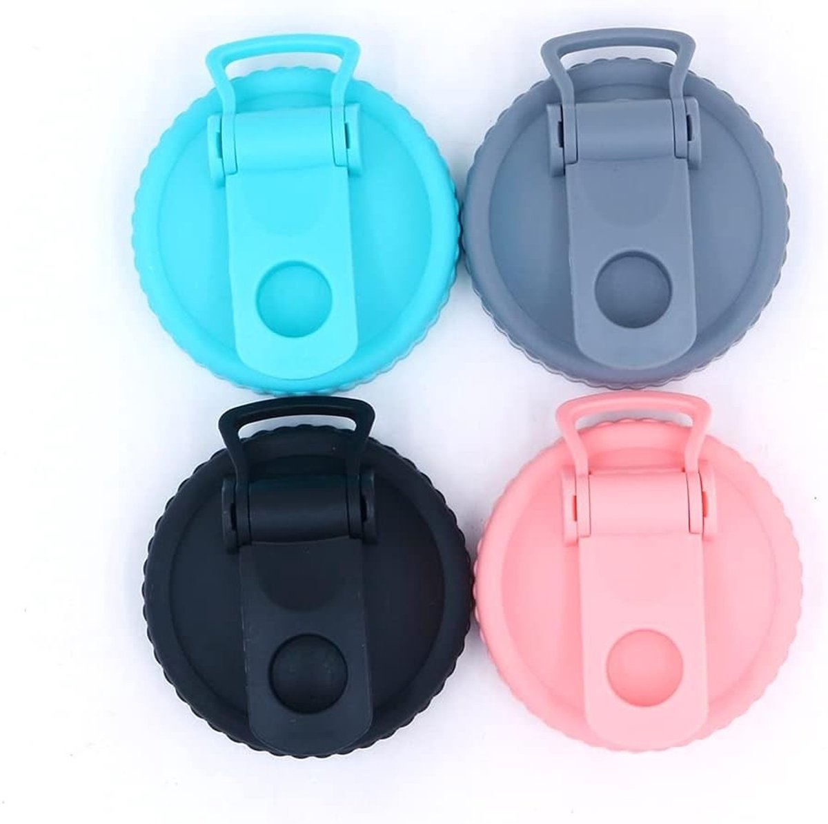 Set van 4 Flip Cap Mason Jar Deksels met Levenslange Lekvrije en Luchtdichte Sluiting, Geschikt voor Gemakkelijk Gieten en Bewaren van Voedsel, Diverse Kleuren