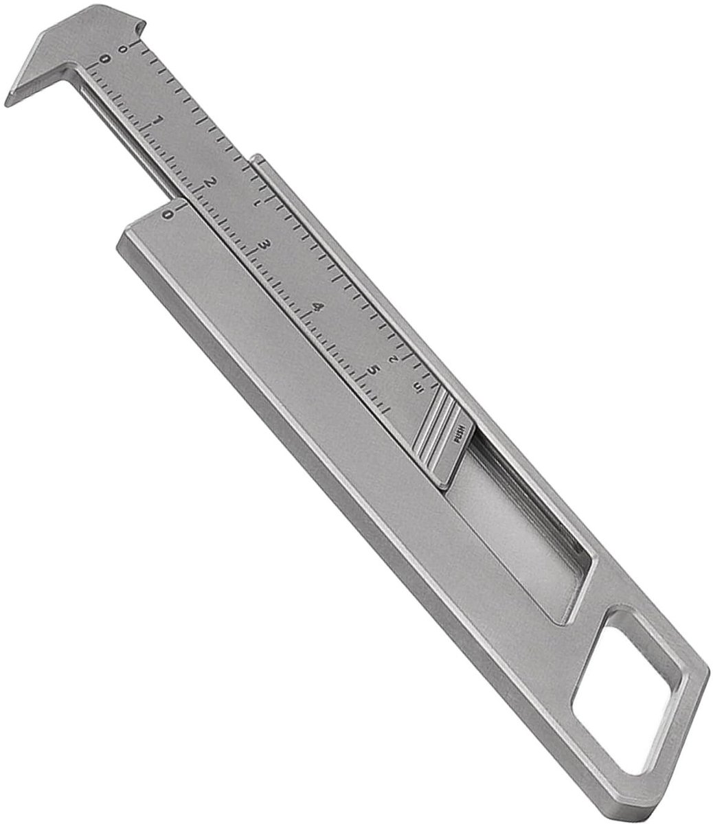 Multifunctionele Caliper met Liniaal voor Werk en Studie, Compact EDC Meetinstrument voor Dagelijkse Metingen en Precisiewerk