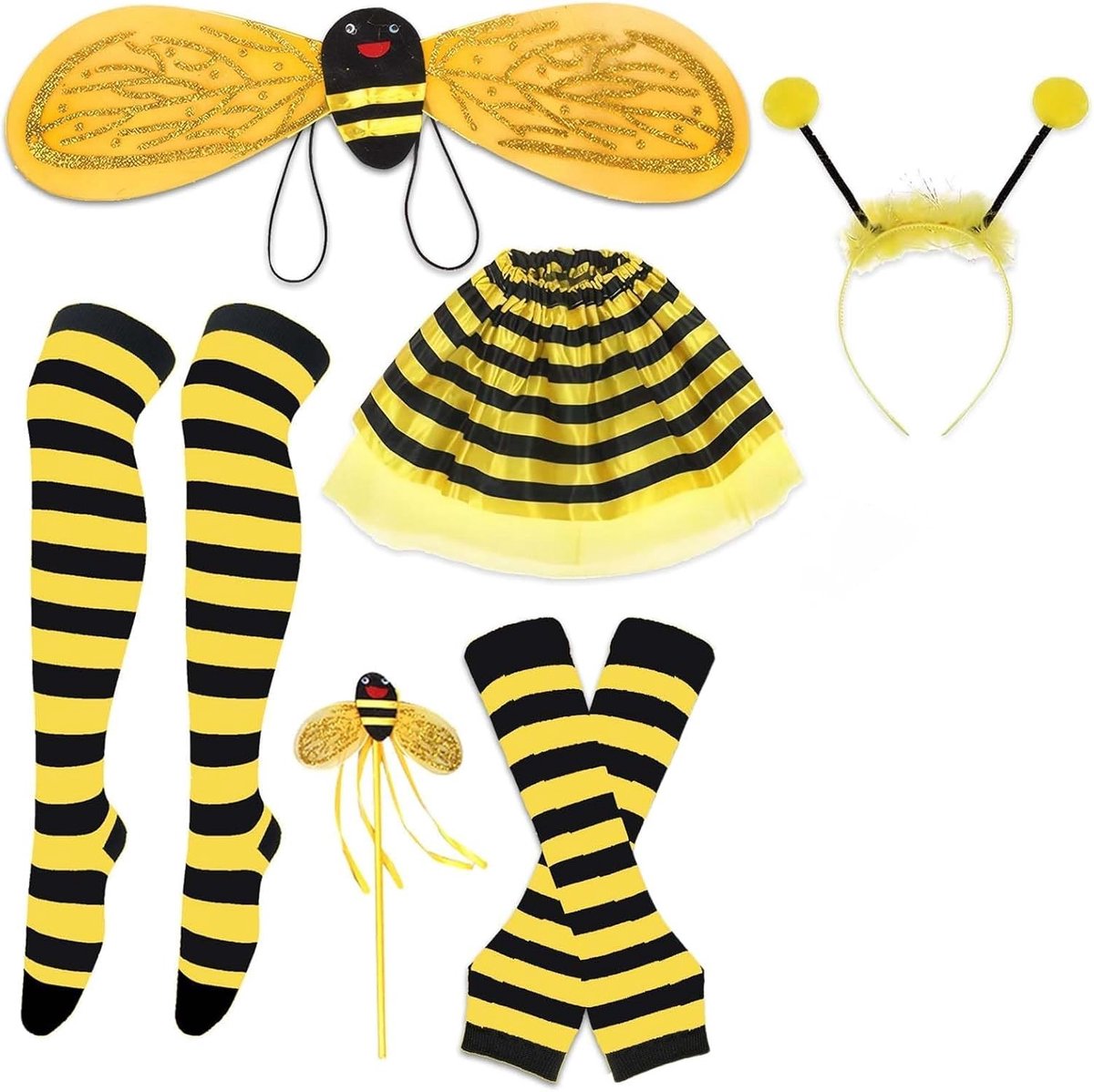 Vrolijk Kostuum met Lieveheersbeestje en Bij - 6-delige Set met Rok en Jurk voor Carnaval en Feestjes