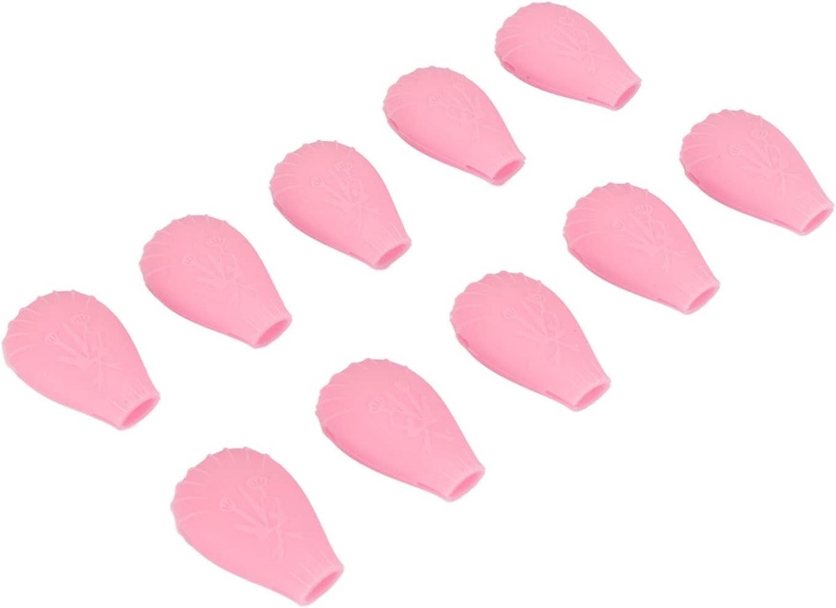 Zachte Silicone Overtrekken voor Oogschaduwkwasten - 10 Stuks, Stofdicht en Beschermend voor Make-upkwasten, Ideaal voor Reizen en Opslag