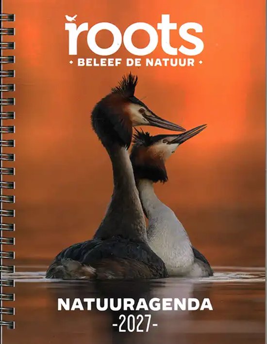 Natuurdagboek Roots 2027 met twee futen op het water