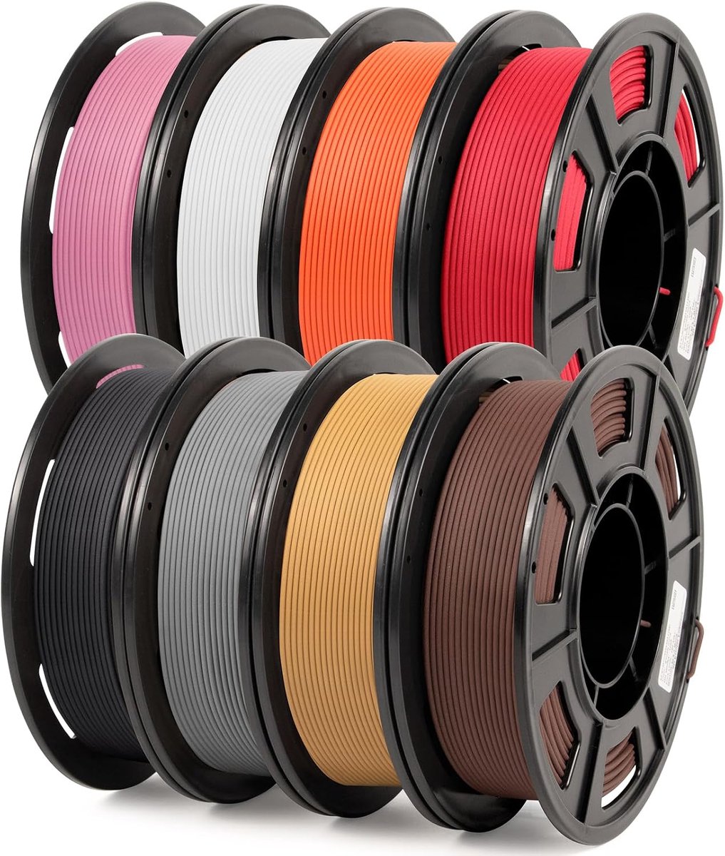 PETG 3D-printerfilament 1.75 mm - Zwart/Wit/Rood/Oranje/Hout/Roze/Grijs/Bruin - Maatnauwkeurigheid +/-0,02 mm - ShopVlot