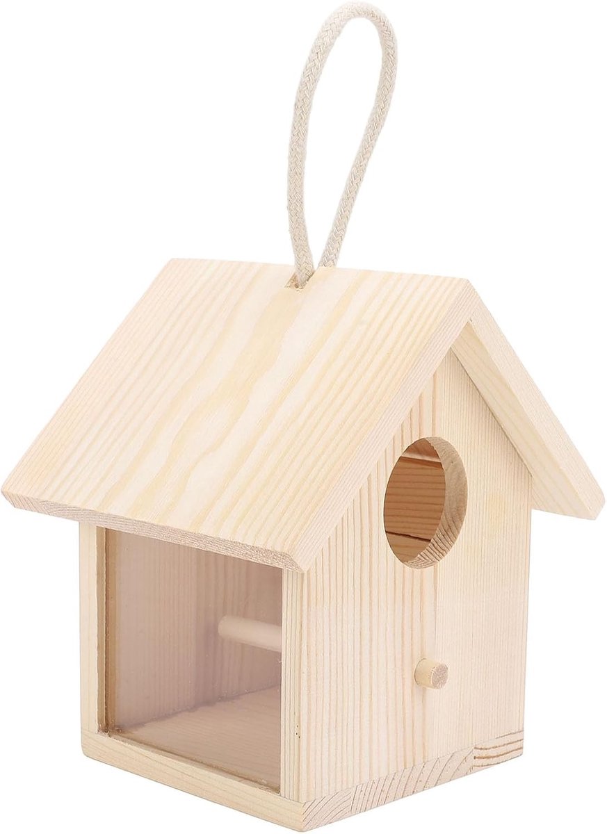 Transparante Acryl Vogelhuis voor Buiten - Warm en Comfortabel Nest voor Vogels om te Rusten, Spelen en Broeden in de Tuin of op het Terras