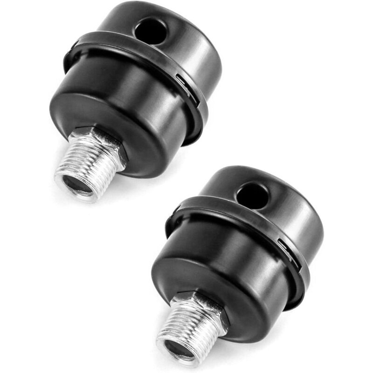 Een set van 2 geluiddempers geschikt voor luchtcompressoren, geschikt vooralen geluiddemper geschikt voor luchtinlaatfilter van de luchtcompressor, 1/2 inch PT 20 mm