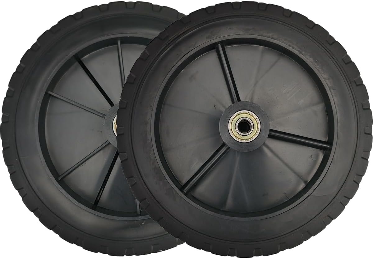 Wielen van PVC-kunststof van 17,8 cm met lagers, geschikt voor reservewielen voor grasmaaiers, karren en campers