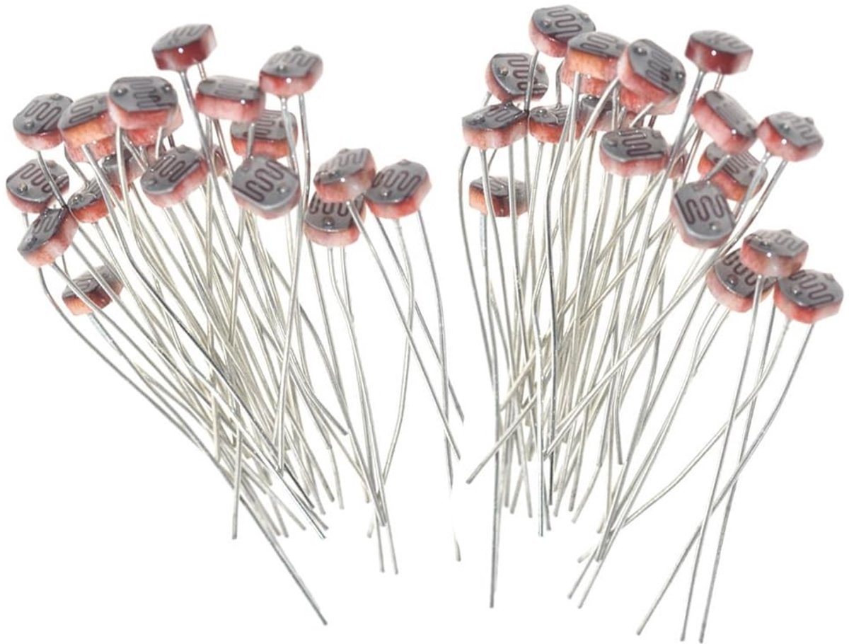 70-delige Photoresistor Kit met GL5506, GL5516, GL5528, GL5537, GL5539 en GL5549 - Assortiment van fotosensitieve weerstanden met 7 waarden, 10 stuks per waarde