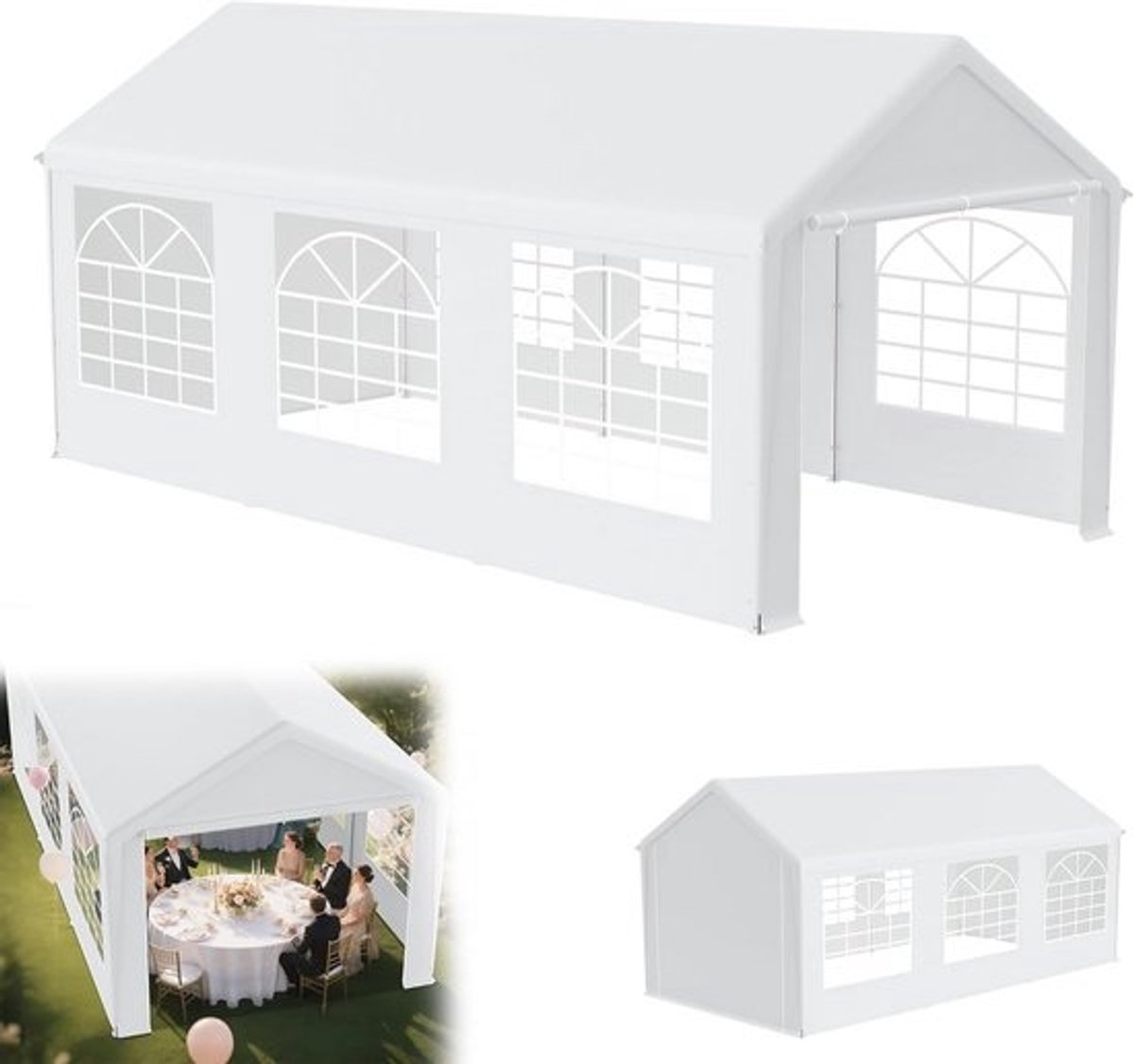 Premium 3x4 m Gazebo met Zijpanelen - Waterdicht en Winterbestendig Tuinhuisje