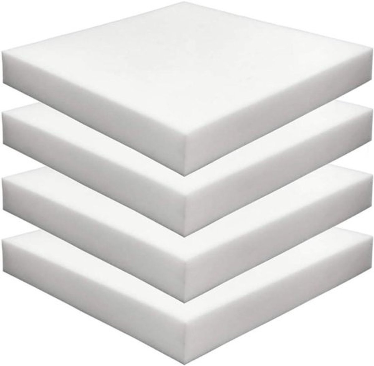 Set van 4 stuks hoogwaardige schuimkussens voor eetkamerstoelen 40x40 cm