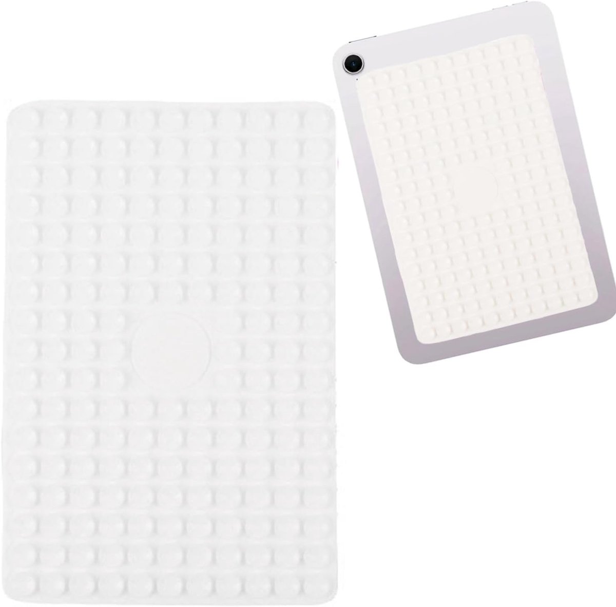 Tabletstandaard met zuignap, handsfree fidget speelgoed spiegel douche telefoonhouder, video's en selfies.voor iPad formaat 5.4"*8.3" (wit)