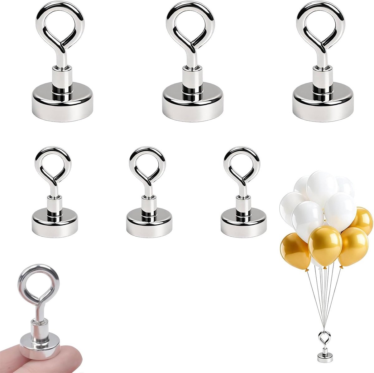 Set 6 stuks – herbruikbare ballongewichten 0-6 kg – decoratieve ballonverzwaarders voor helium ballonnen – voor bruiloft, verjaardag, feest – compact en lichtgewicht ontwerp