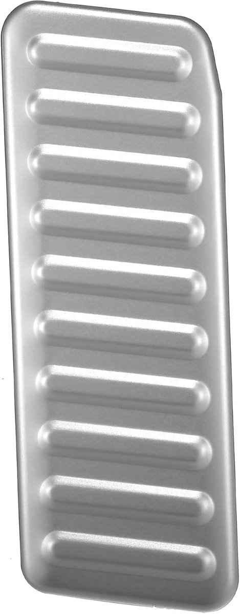 Aluminium Auto Voetsteun Dode Pedaal Pad Antislip Cover Zilver