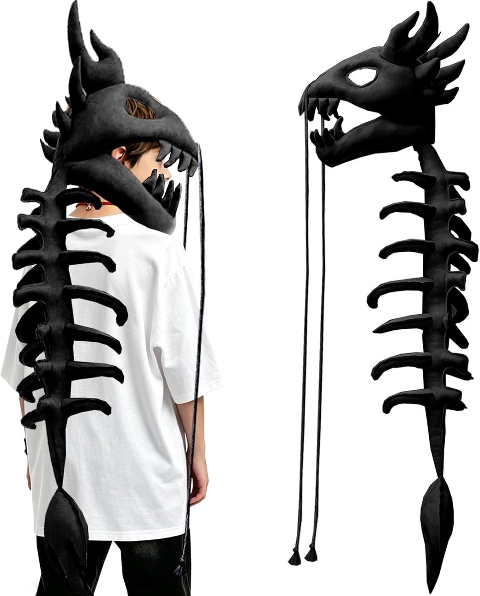 Dinosaurusskeletkostuum met realistisch design