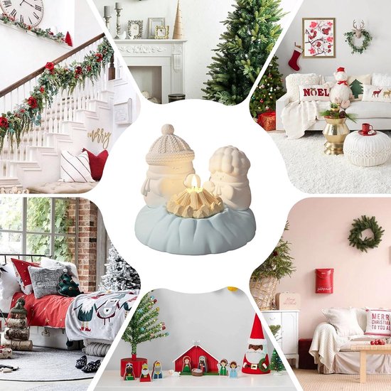 Kerstset, 3D sneeuwpop, siliconen vorm voor Kerstmis, siliconen vormen, gietvormen, Kerstmis, sneeuwpop, gietvormen, siliconen vorm, kaarshouder voor theelichtjes, kerstdecoratie, handwerk — afbeelding 5