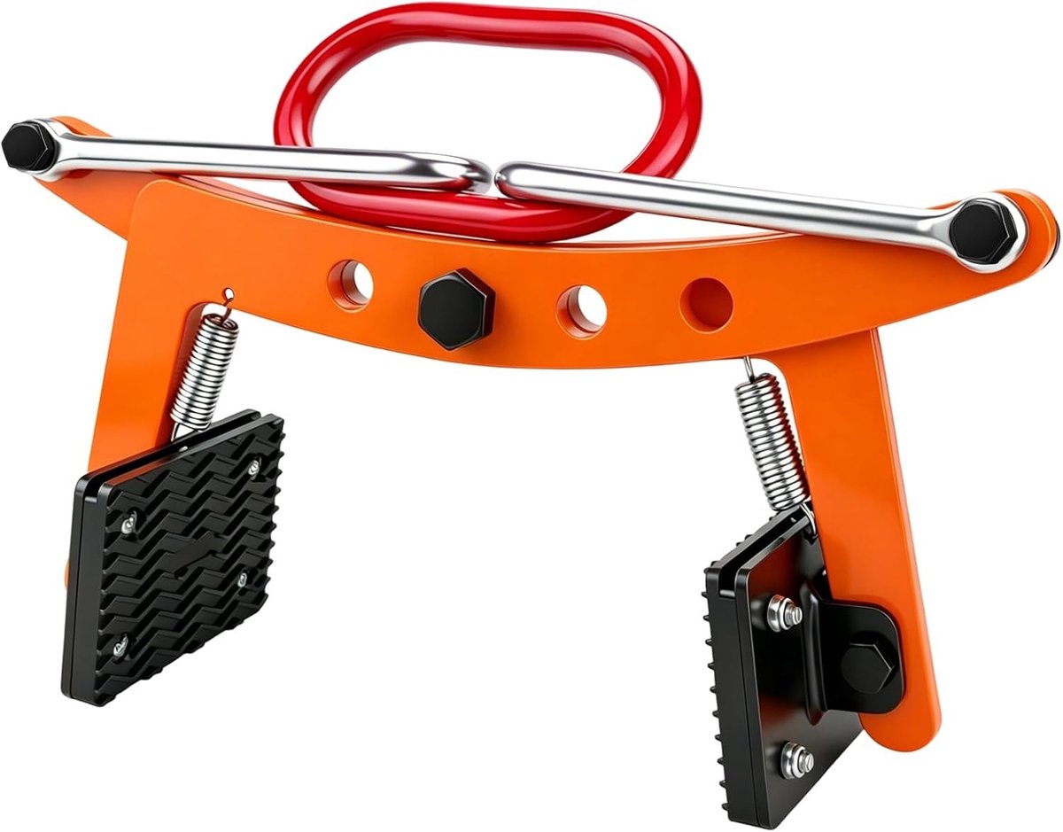 Verplaatsingstang voor zware lasten, verstelbare heftang voor stoepranden en stenen, capaciteit 280 kg, opening 8-30 cm, robuuste stalen constructie