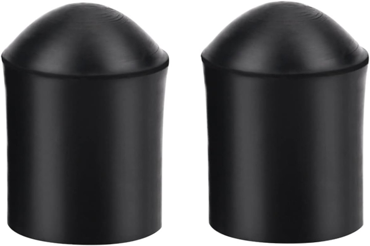 Set van 2 Zwarte Beschermaccessoires met Dubbele Rubber Tip, Slijtvast en Geluidsreductie voor Meubels