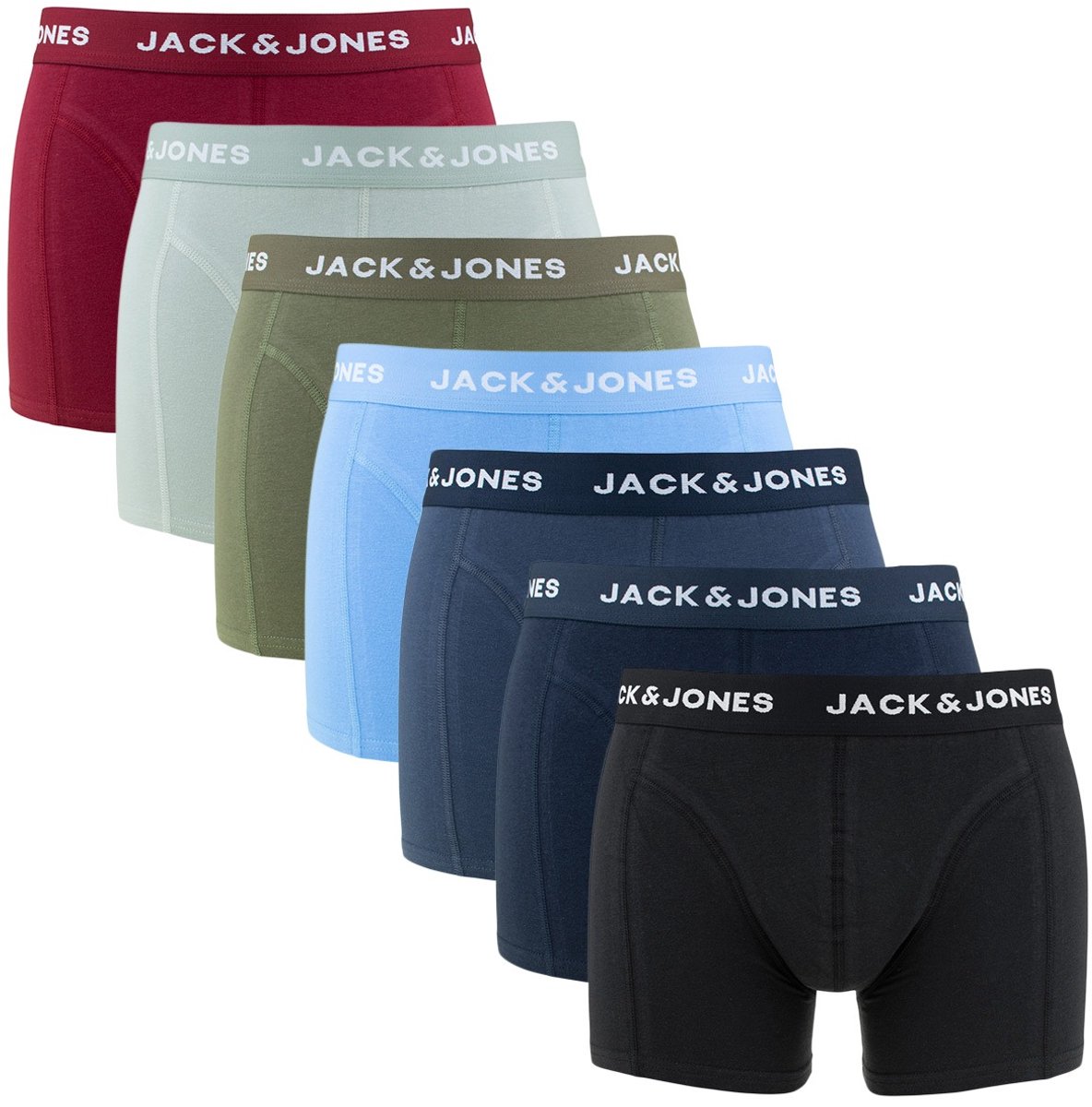 Jack & Jones heren 7P boxer trunks benja solid multi
