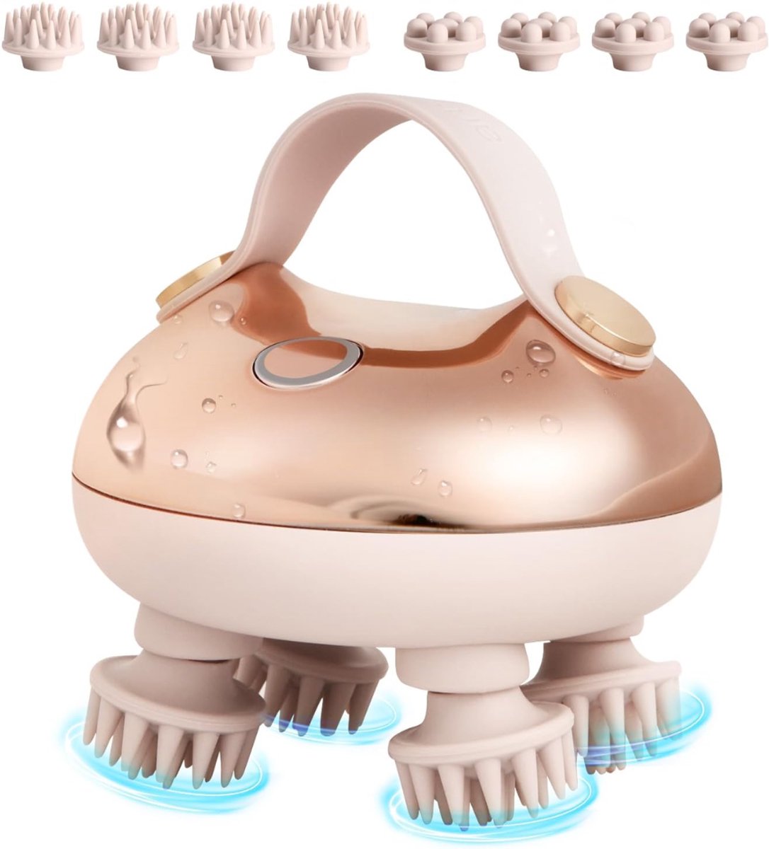Lìon® Hoofdmassage - Scalp Massager - Massage Apparaat - Hoofdmassage Apparaat - Roze - 9cm x 9cm x 5cm