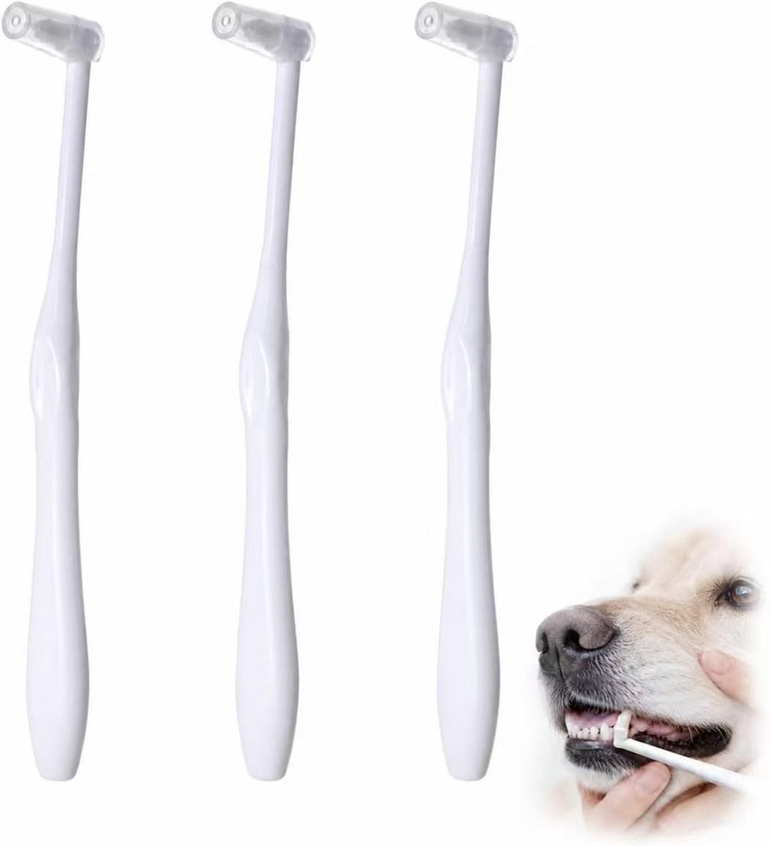 Tandenborstel voor honden - Set van 3 - Effectieve mondhygiëne voor jouw huisdier
