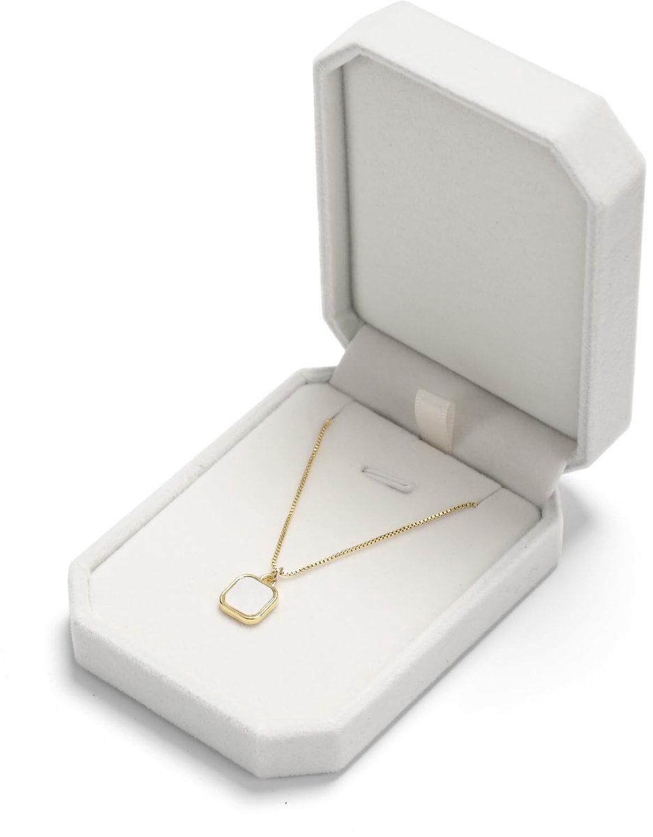 Sieradenetui voor hanger - wit fluweel - geschenkverpakking - perfect voor Valentijnsdag - ShopVlot