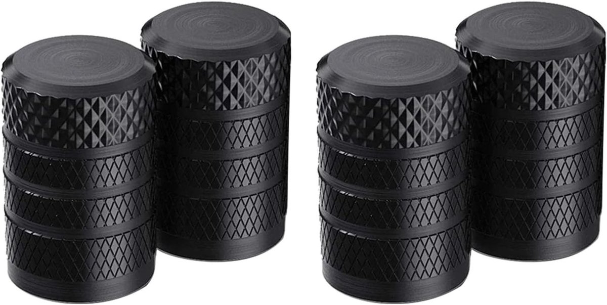 Set van 4 Ventieldoppen voor Auto en Fiets, Anodized Aluminium, Stofdoppen, Corrosiebestendig, Universele Ventieldoppen voor SUV en Fiets