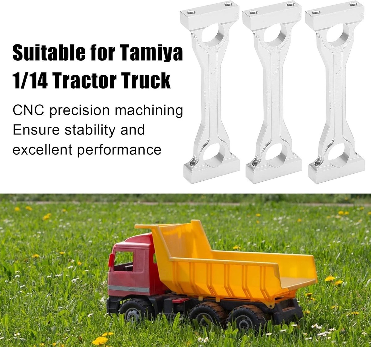 Aluminium Midden Chassis Bevestiging voor 1/14 Schaal RC Tractor Truck - 3 Stuks, Duurzaam en Lichtgewicht