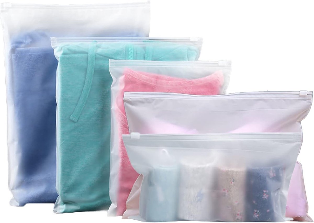 Transparante Ritszakken - Transparant - 40 x 30 cm - Waterdichte Organizer voor Kleding en Cosmetica - Voor Reizen en Huishouden