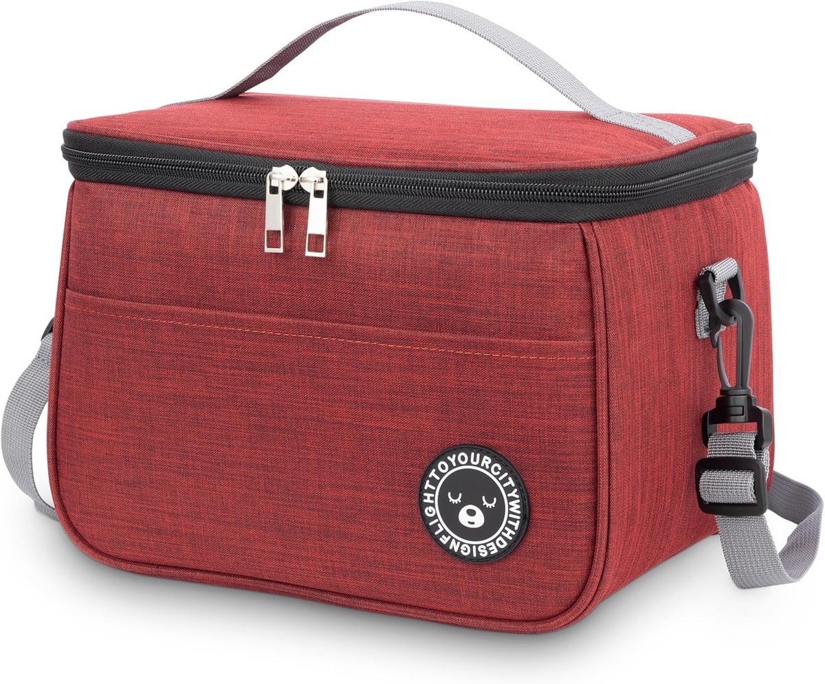 BALIGO geïsoleerde lunchtas 9L, [ Lekbestendige PEVA-voering ] koeltas, Bento-lunchtas met schouderbanden - ShopVlot