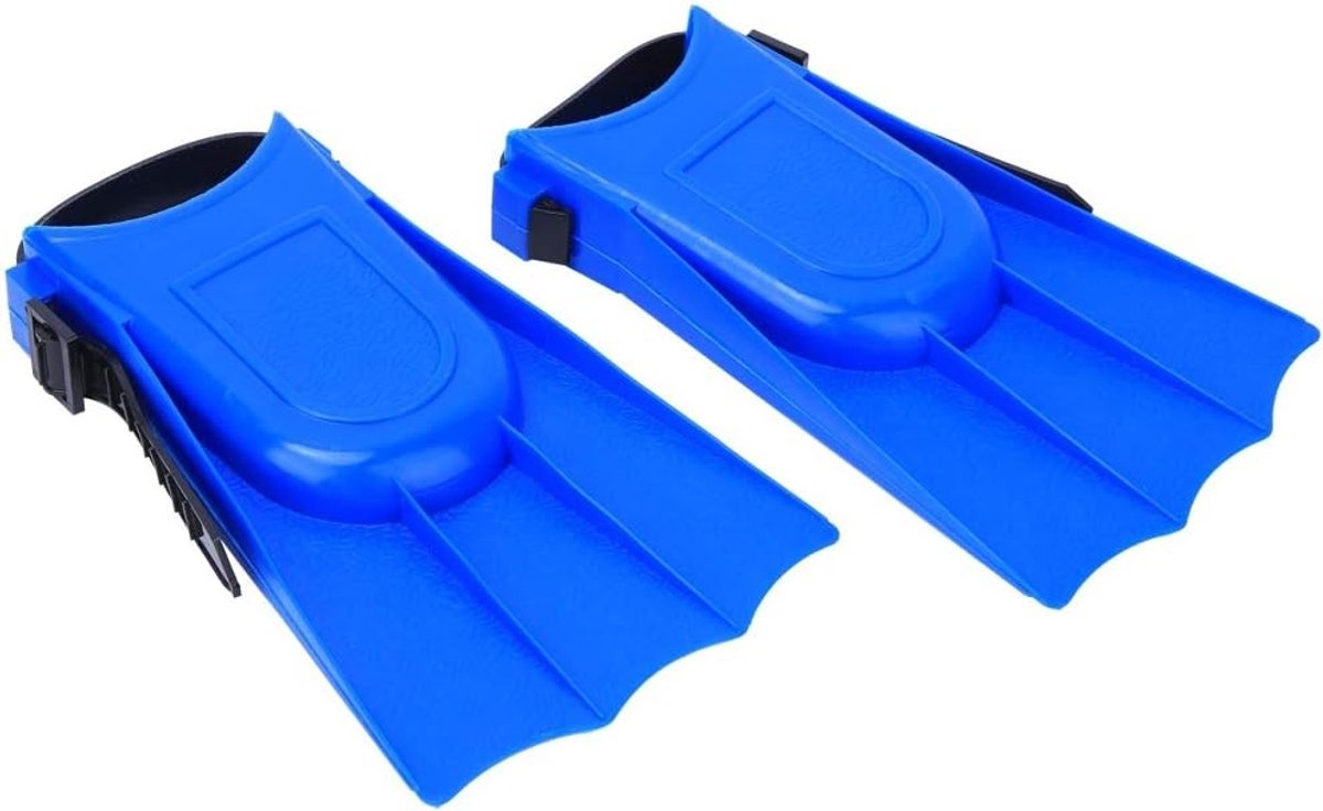 Praktische snorkelvinnen met dubbele afvoergaten voor buitenzwemmen, geschikt voor kinderen en volwassenen (Blauw, 25-30 cm)