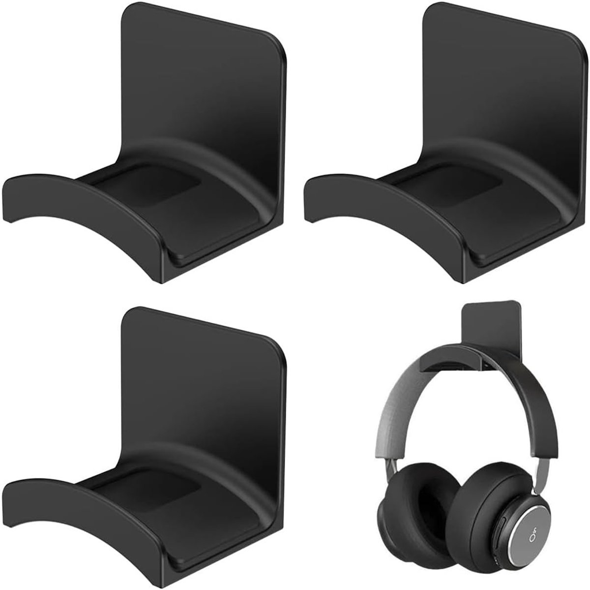Set van 3 Universele Hoofdtelefoonhouders, Desk Organizer, Ruimtebesparende Oplossing voor Kantoor en Thuisgebruik