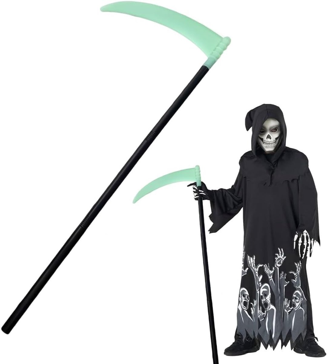 Totensiche Halloween-sensor, speelgoedbijl voor carnaval en Halloween decoratie - 91 cm, griezelige accessoires voor feesten en kostuums