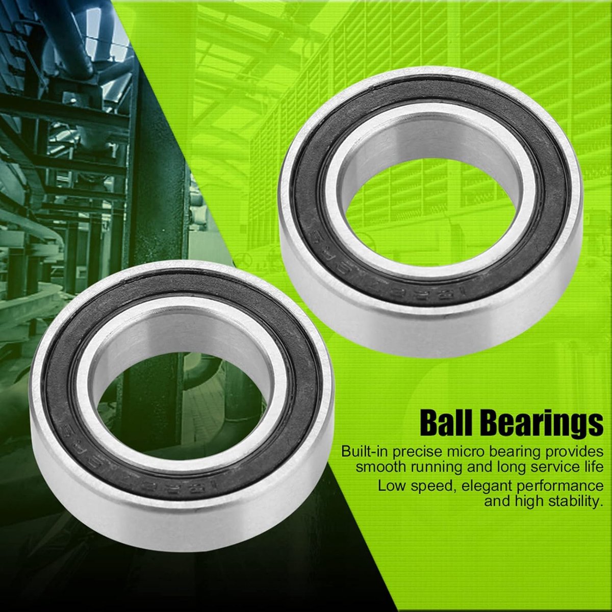 4pcs 15267-2RS Ball Bearings - Rubber Sealed Shielded Miniature Groove Ball Bearings for Machine Tools, Electronic - ShopVlot