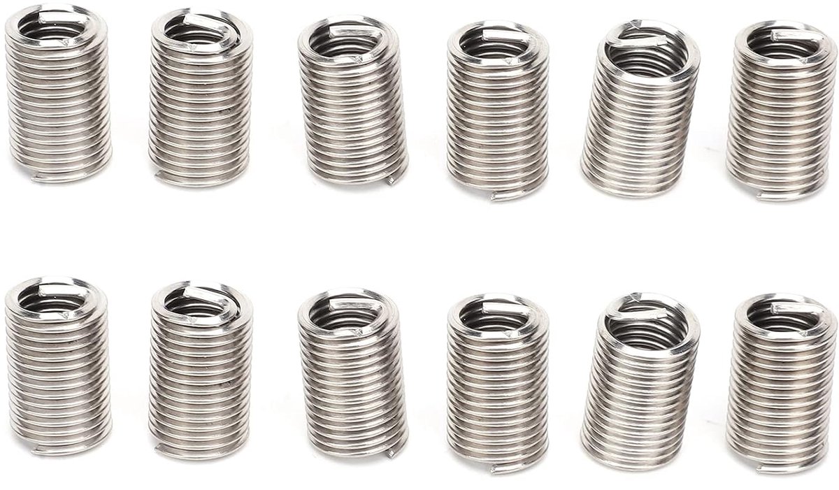 50Pcs Wire Wire Inserts Thread Repair Sleeve Kit M10 X 1.5 Steel Sheath Coiled Thread Helicoil Type Screw for - ShopVlot
