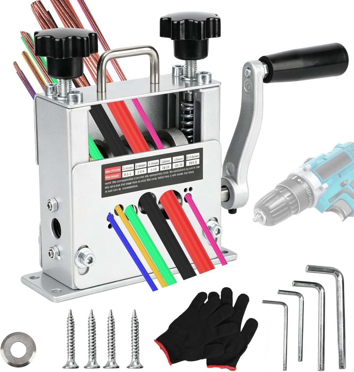 Kabelstripmachine 9 gaten - voor 2-17 mm kabels - veerinstelling - ideaal voor veelzijdig gebruik - ShopVlot
