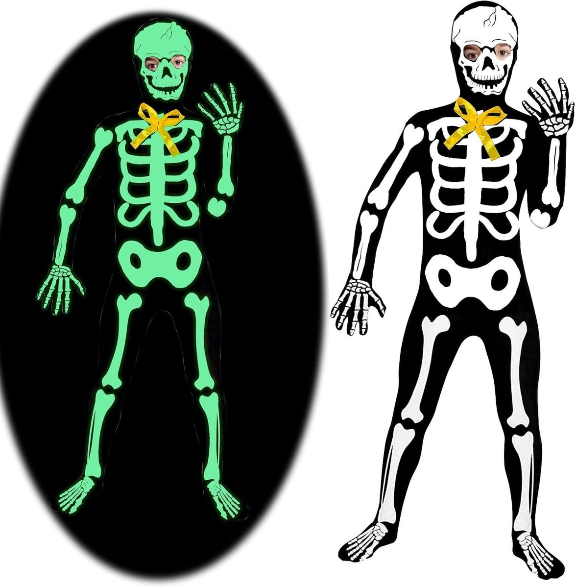 Griezelig Skelet Kostuum voor Kinderen, Perfect voor Halloween, Carnaval en Dag van de Doden