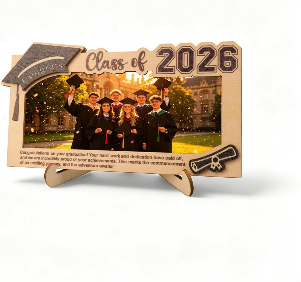 Afstudeercadeau voor jongens en meisjes, creatief geldgeschenk in houten verpakking, uniek gastenboek voor jeugdfeesten 2026