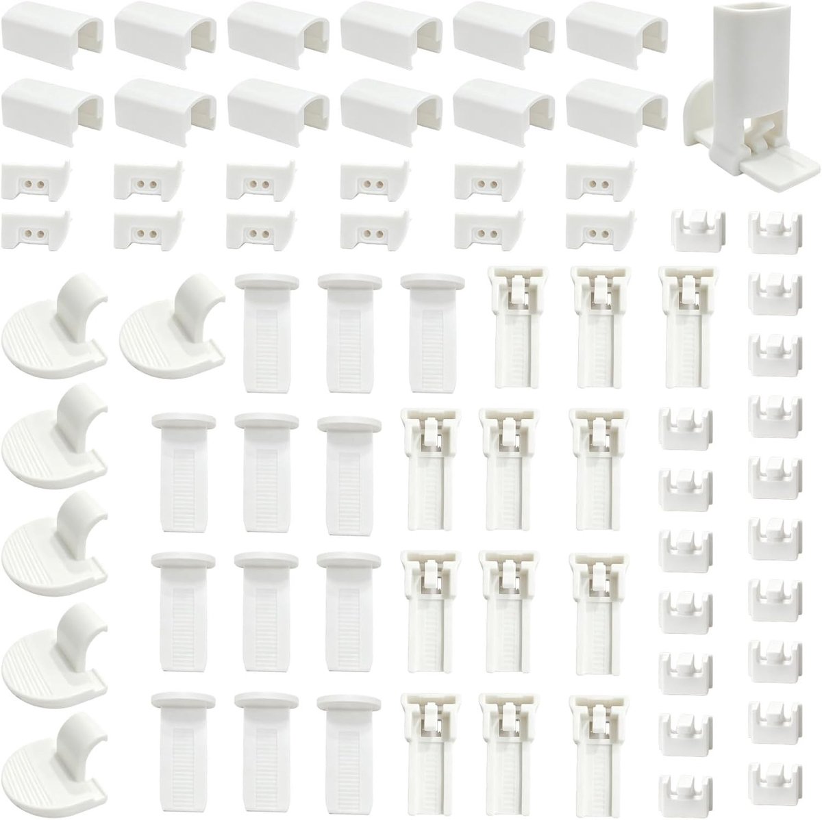 Set van 12 Plissee vervangende onderdelen met instelbare klemmenbalk en zonder boren montage accessoires voor raambekleding