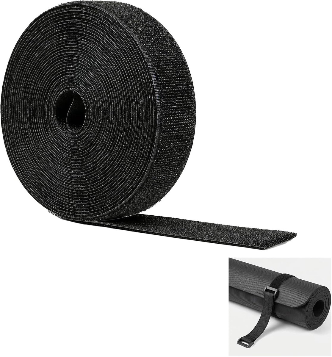 Verstelbare Kabelbinders van 10m x 2cm, Herbruikbare Kabelmontages voor Kabelbeheer, DIY Projecten en Bevestigingshaken