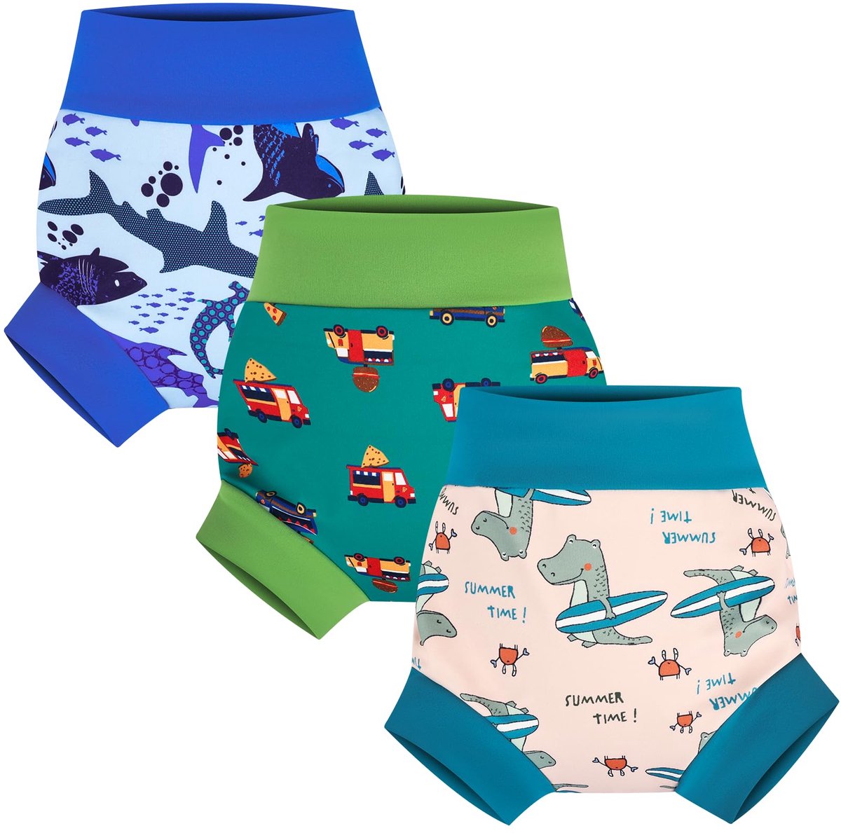 Herbruikbare zwemluiers - 3 stuks - voor jongens en meisjes - duurzaam en comfortabel - ShopVlot