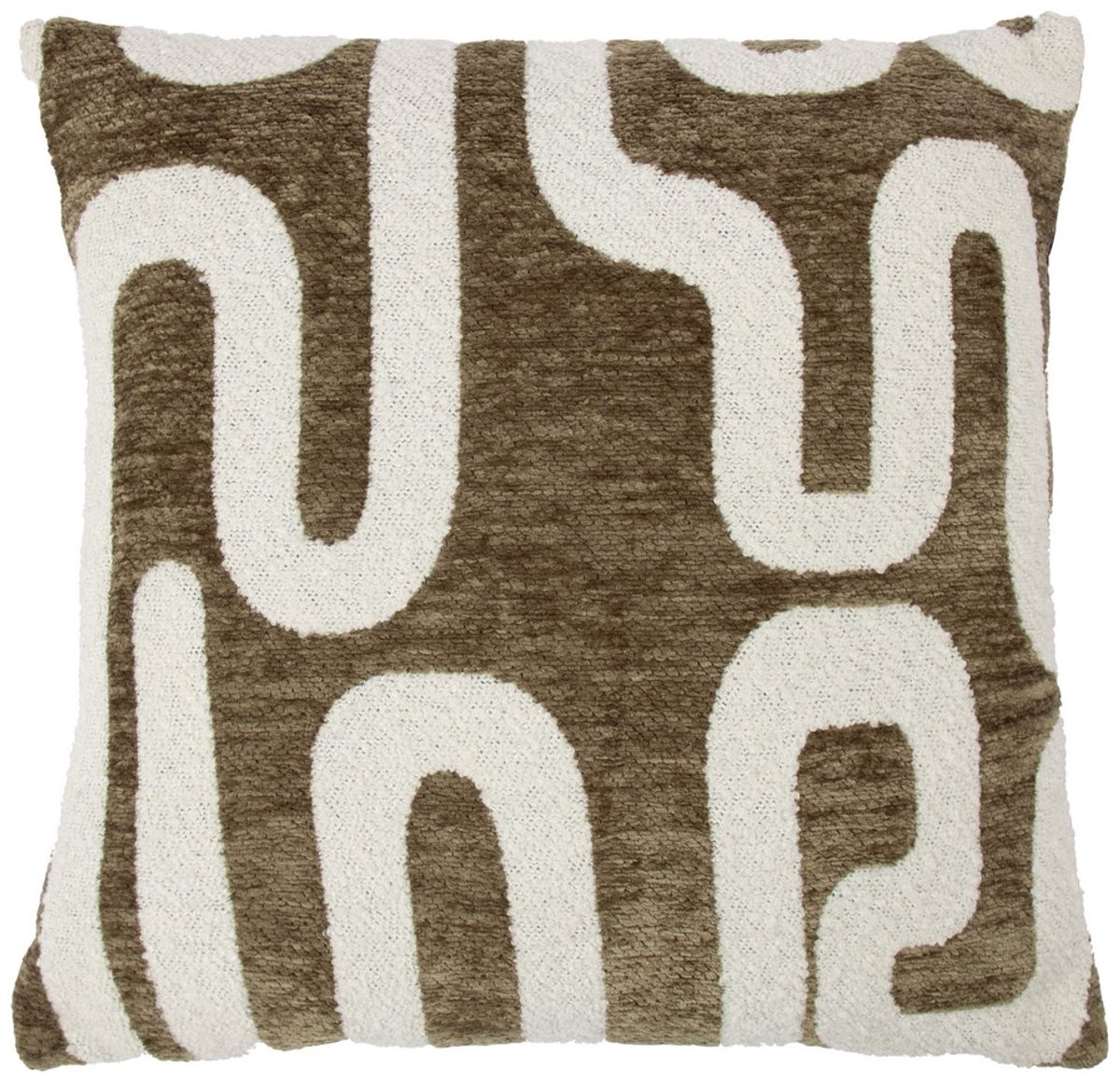 Cushion Abstract stripes green white 45x45cm